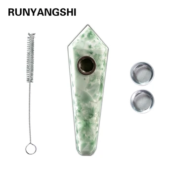 

Runyangshi Crystal Smoking Pipe Strainer Quartz Stone Snowflake Healing Wand 1 Pc Smoke Pipe High Quality