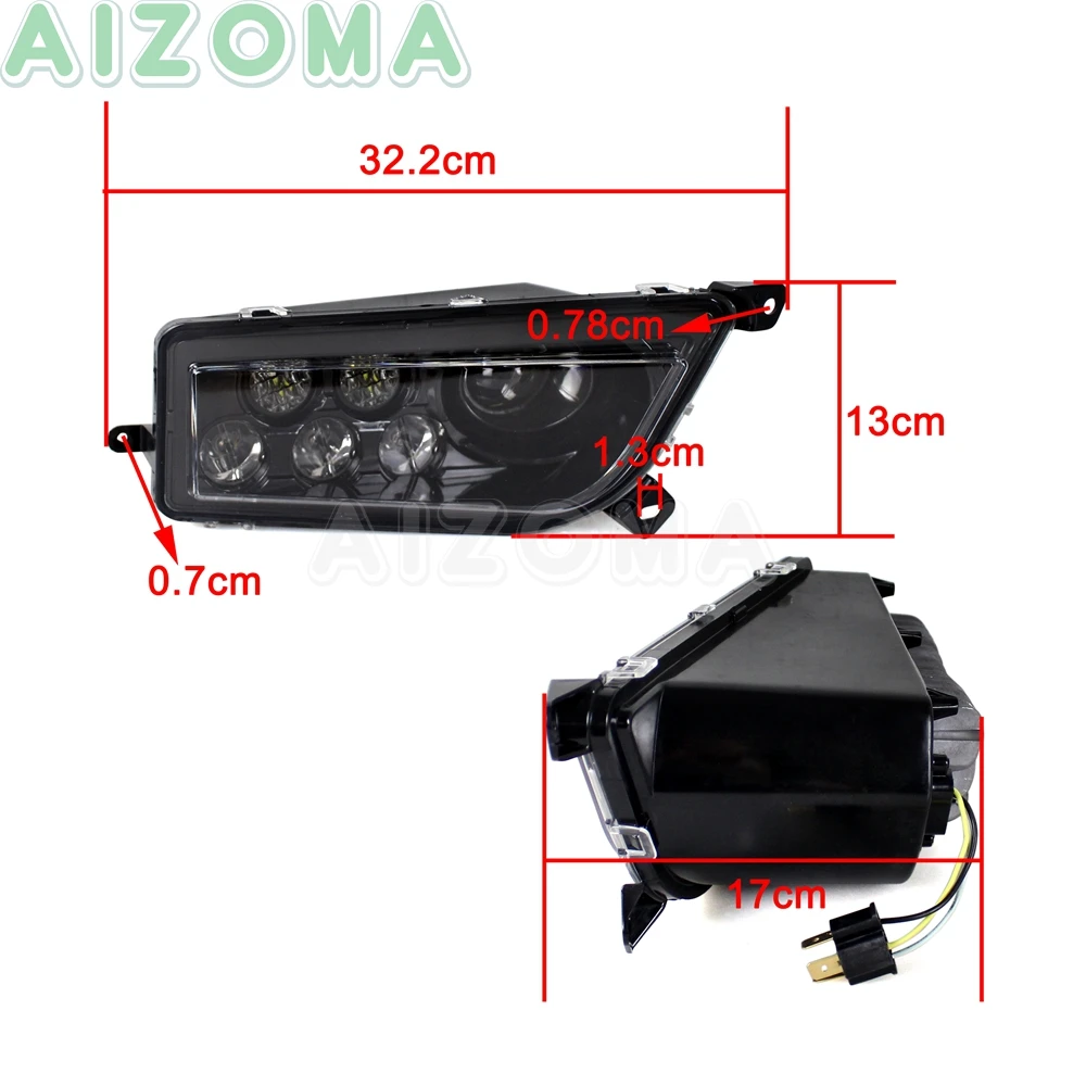 UTV правый+ левый светодиодный передний DRL фары для Polaris RZR 900& RZR 1000 S/XP- Atv ходовые сигнальные фары