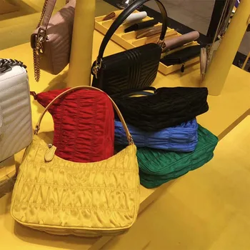 

2020 New Cloud Totes Baguette Bags for Women Underarm Pleated Bag Womens Handbags Evening Clutch Purses Lady nylon Handbags