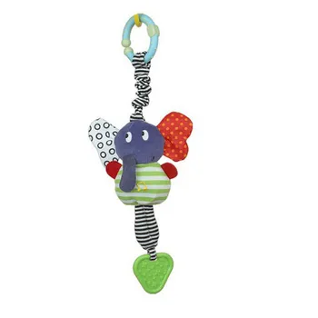 

Cute Music Elephant Bell Rattles Toy Safety Baby Soft Plush Stroller Doll Toys Baby Rattles Mobiles Cute Activity Hanging Baby