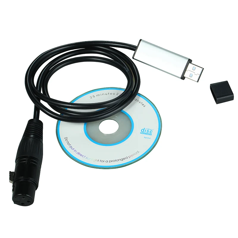 USB к DMX интерфейсный адаптер светодиодный DMX512 компьютерный ПК контроллер