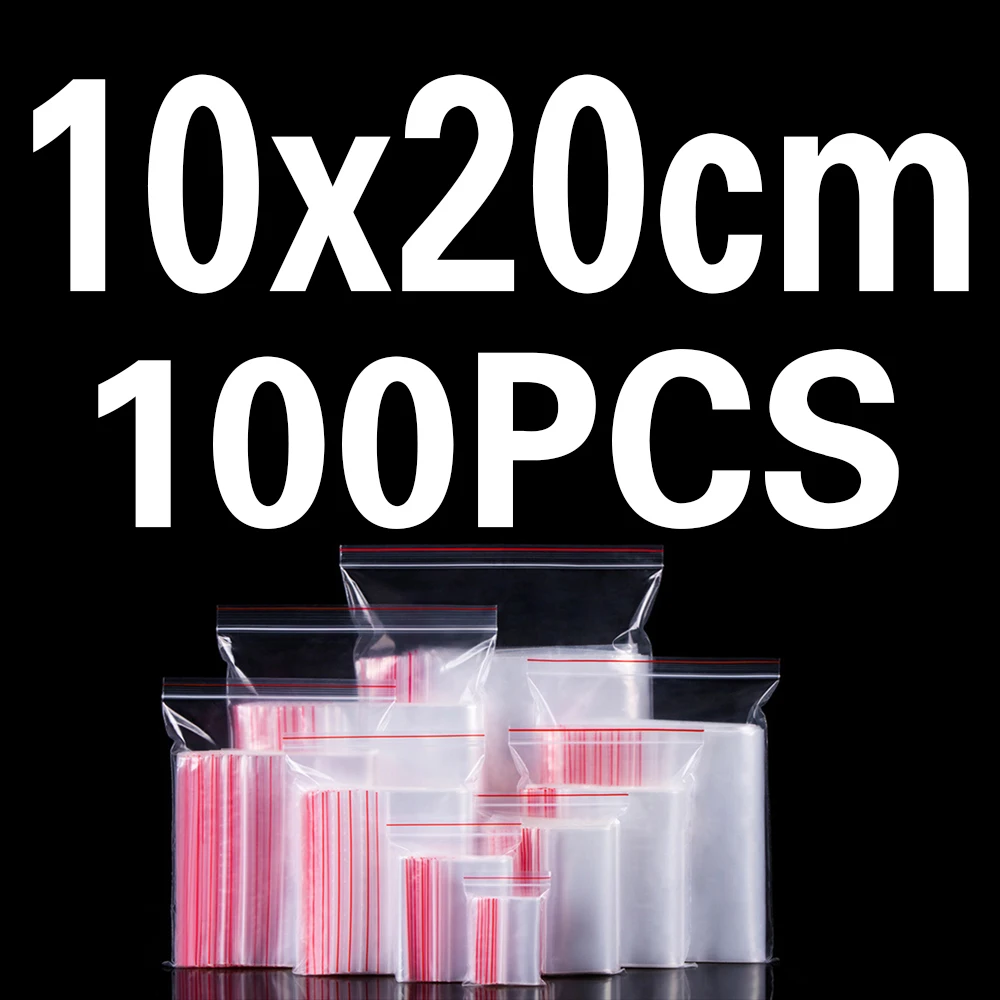 10X20CM Утолщенный Мобильный телефон прозрачный пакет на молнии герметичный водонепроницаемый пылезащитный мешок мобильный телефон Универсальный ziplock мешок одноразовый мобильный телефон - Цвет: 10X20CM