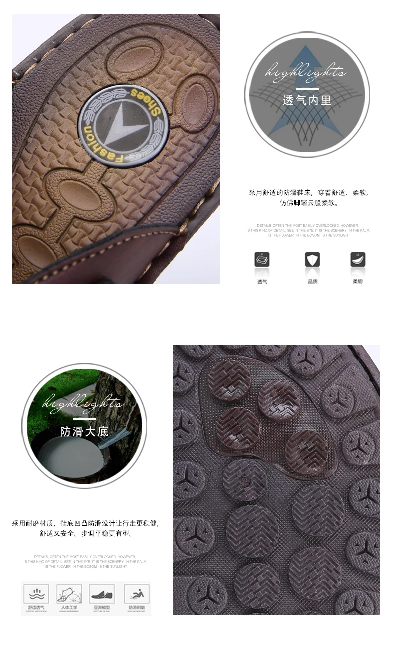 2020 summer super hot youth flat with large size brown khaki solid color flip flops (16)