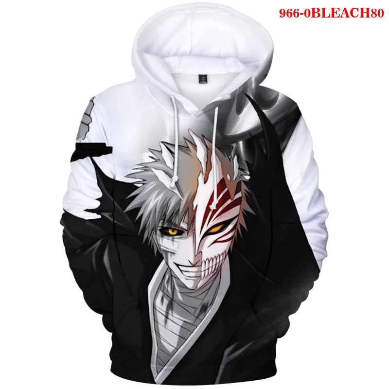 Anime BLEACH 3D Print Men's Hoodies Fashion Casual Sweatshirts Autumn Warm Pullovers Unisex Harajuku Streetwear Oversized Hoodie