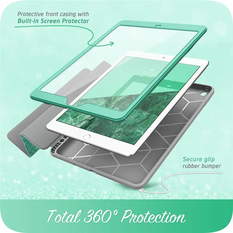Для iPad 10,2 чехол() i-Blason Cosmo Trifold Stand смарт-чехол с функцией автоматического сна/пробуждения и карандашом, встроенная защита экрана