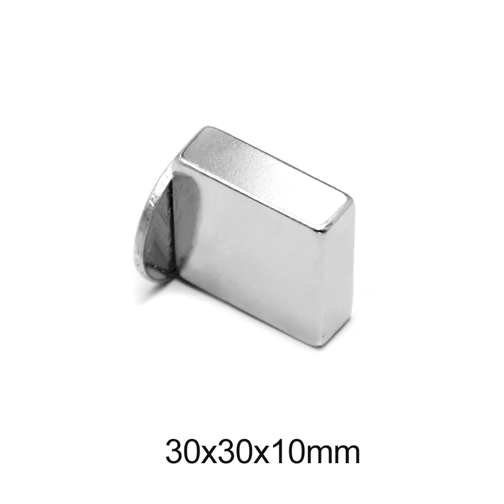 1 2 3 5PCS 30x30x10 Thick Quadrate Permanent Magnets 30mmX30mm Neodymium Magnet 30x30x10mm N35 Strong Search