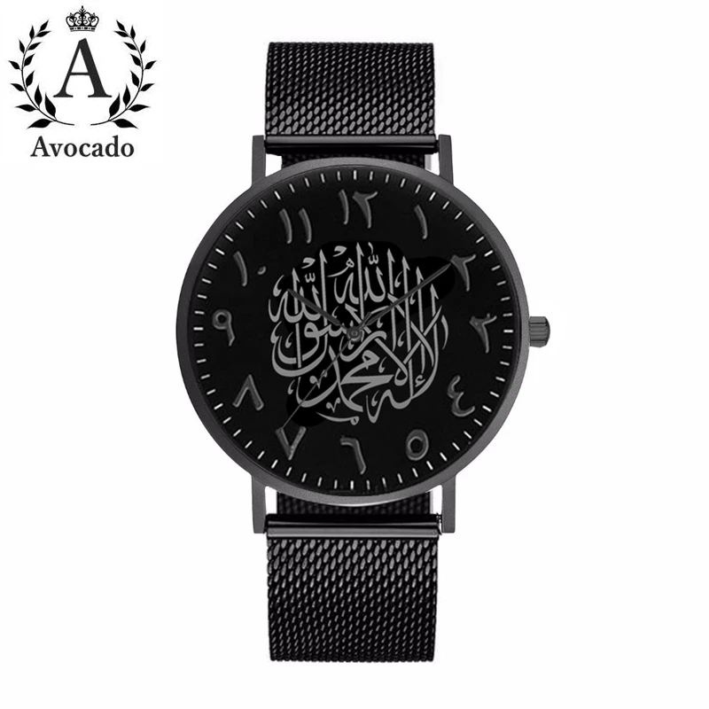 Авокадо роскошный бренд мужские часы черные арабские кварцевые часы розовое золото из нержавеющей стали сетка с простыми часами Reloj Masculino