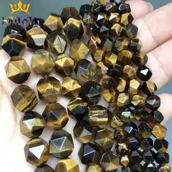 

Round Faceted Yellow Tiger Eye Loose Beads Spacer Beads For DIY Jewelry Making Bracelet Necklace Charms 15Inches 6/8/10/12mm