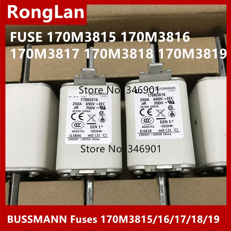 Соединенные Штаты BUSSMANN предохранители 170M3815 170M3816 170M3817 170M3818 170M3819 200A/250A/315A/350A/400A 690V 700V Предохранитель