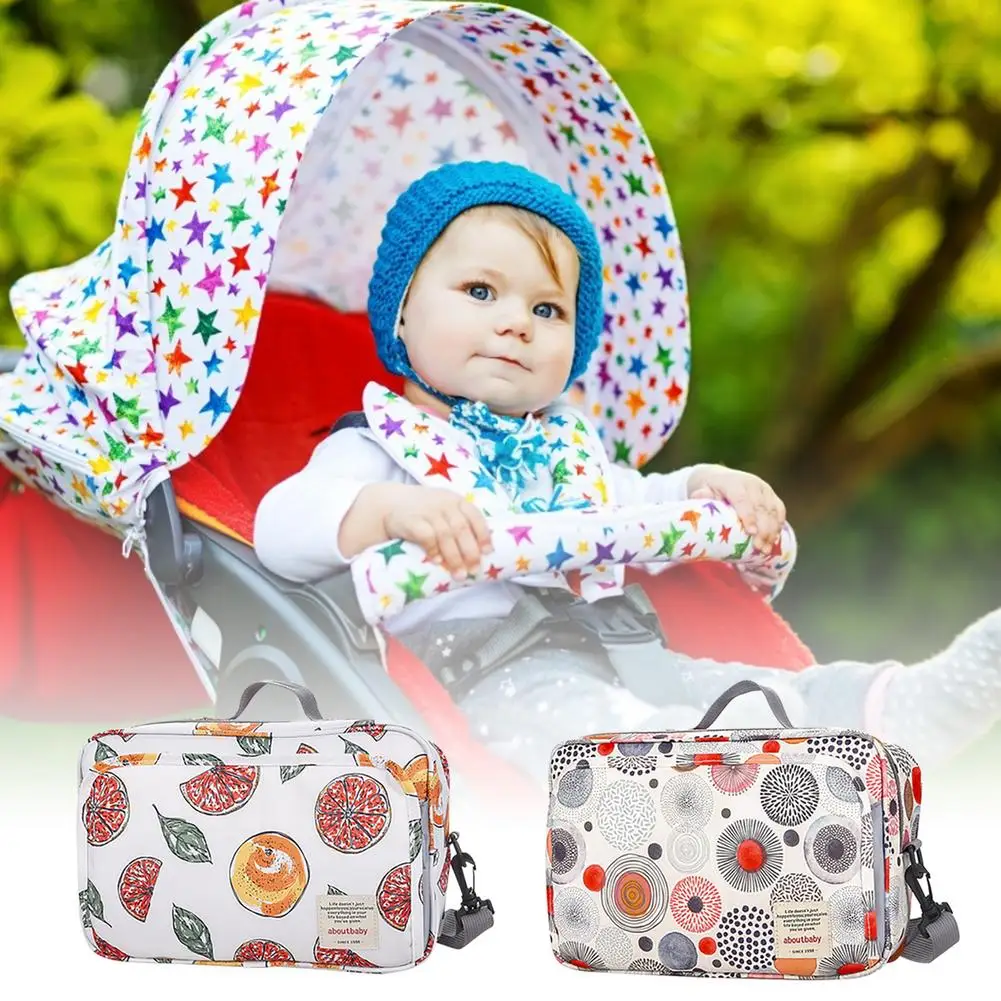 Baby Stroller Organizer Small Diaper Bag Accessories Large Capacity With Bottle Holder Multiple Pockets Adorable Di | Мать и ребенок