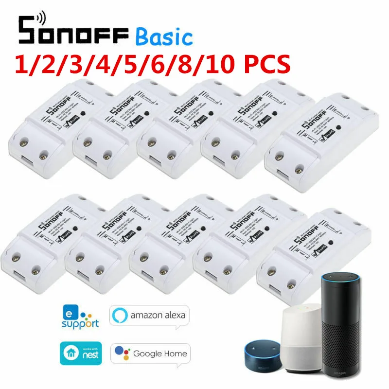  2/3/5/6/8/10PCS Sonoff Basic Smart Home Wifi Switch Wireless Remote Control Light Timer Switch DIY  - 4000180835607