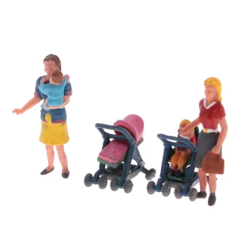 

1:87 People Figure Mommy Model Painted for Train Railway Scenery DIY Accs