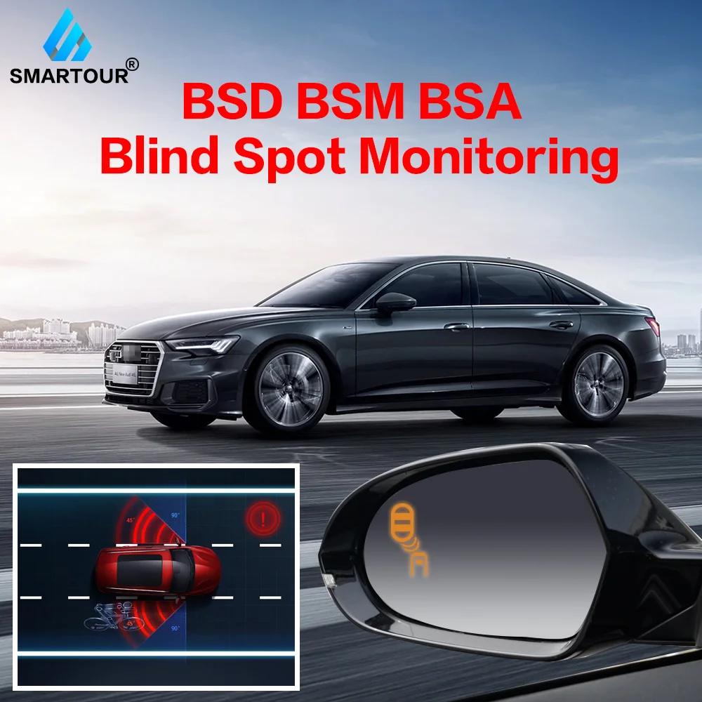 

Smartour car BSM BSD microwave radar blind spot monitoring reversing detection sensor parallel line aid for Audi A6L A4L Q5 Q7