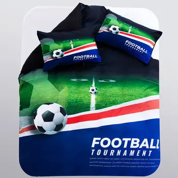 

3D Printing 2/3Pcs Sport Series Soft Duvet Pillow Cover Football Basketball Rugby Bedding Sets Bedclothes Boy Gift Textile