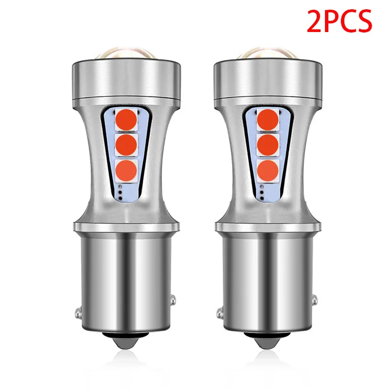 Ba15S 1156 1157 18SMD светодиодный светильник s лампа автомобильный тормозной светильник s сигнал поворота Автомобильный задний светильник Противотуманные фары обратный светильник аксессуары для ламп - Испускаемый цвет: 1156 Red 2pcs