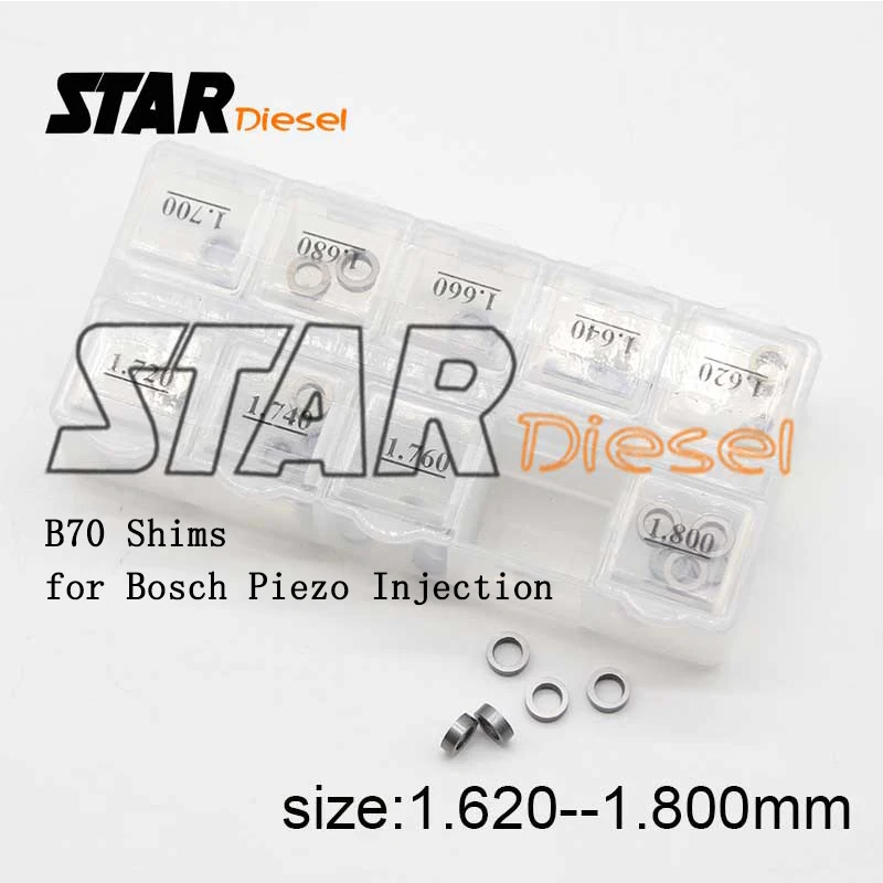 Injector shim 50PCS B70 S0037 Adjusting Washers Shim Size 1.62mm-1.80mm Gasket Repair Kits for Bosch Piezo Injection | Автомобили и