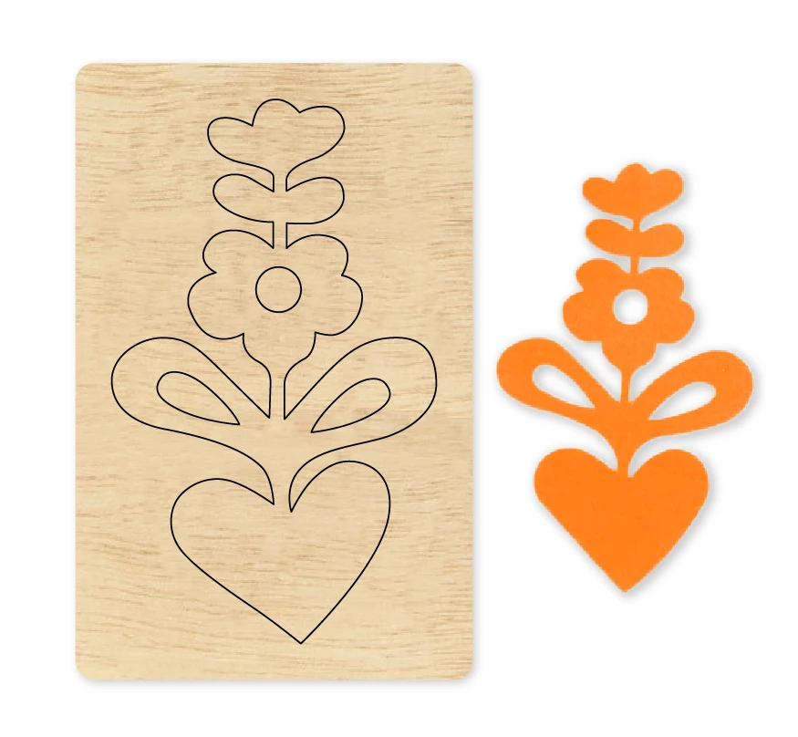 

Peach heart hanging chain wooden mould cutting dies for scrapbooking for paper felt Steel Punch -leather crafts Wood laser die