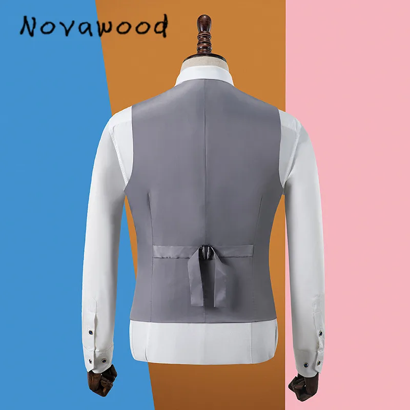 Novawwood серый свадебный смокинг(пиджак+ брюки), высокое качество, на заказ, однобортный мужской смокинг, костюм, настоящие фотографии, приталенный мужской костюм