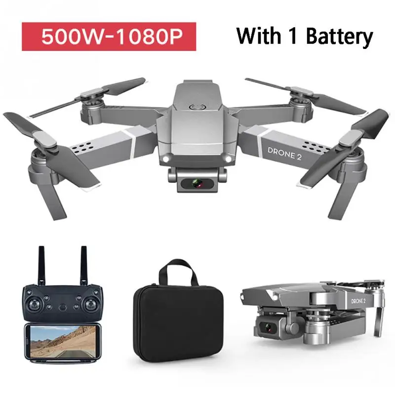 1080P 1 battery Дрон 4K E68 Wi-Fi FPV мини-Дрон с широким углом HD 4K 1080P камера режим удержания высоты RC складной Квадрокоптер Дрон - Цвет: 1080P 1 battery