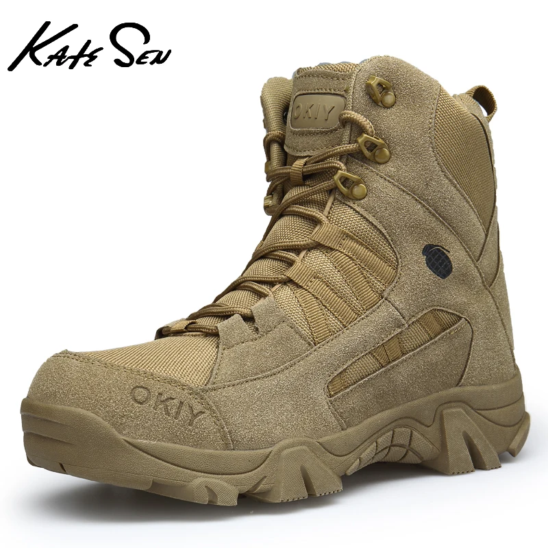 

2020 Winter Men Military Boots High Quality Special Force Tactical Desert Combat Ankle Boats Army Work Shoes Leather Snow Boots