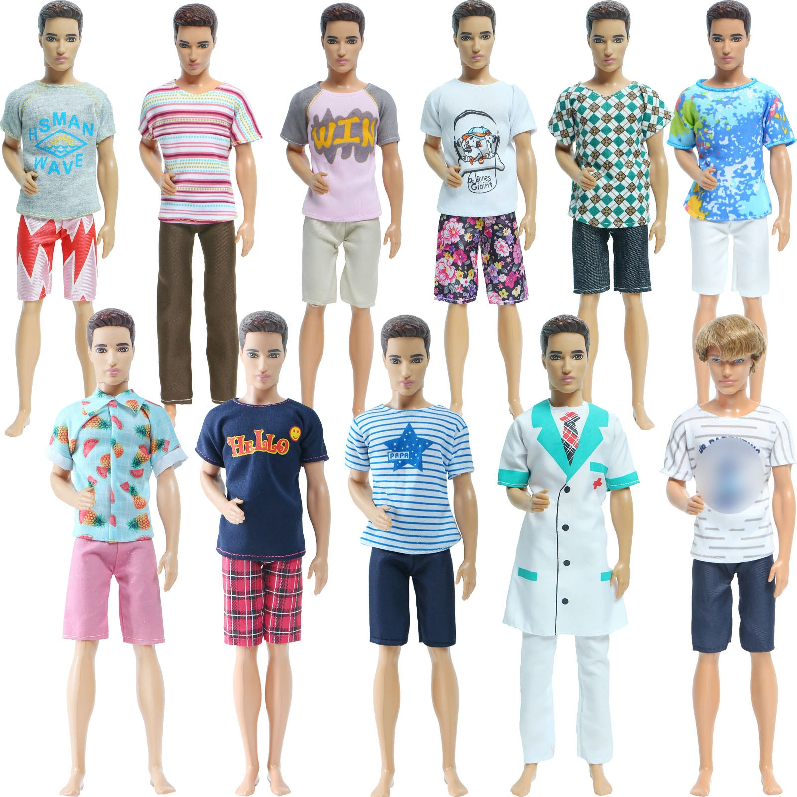 Omgeving Boom melk wit Clothes Accessories Barbie Dolls | Barbie Ken Clothes Accessories - Fashion  1 Set Men - Aliexpress