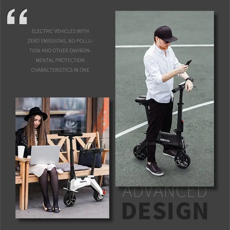 New 7 Inch Folding Electric Bike 2 Wheels Electric Scooters 37V 350W Lightest Mini Adult Electric Scooter With Two Batteries (17)