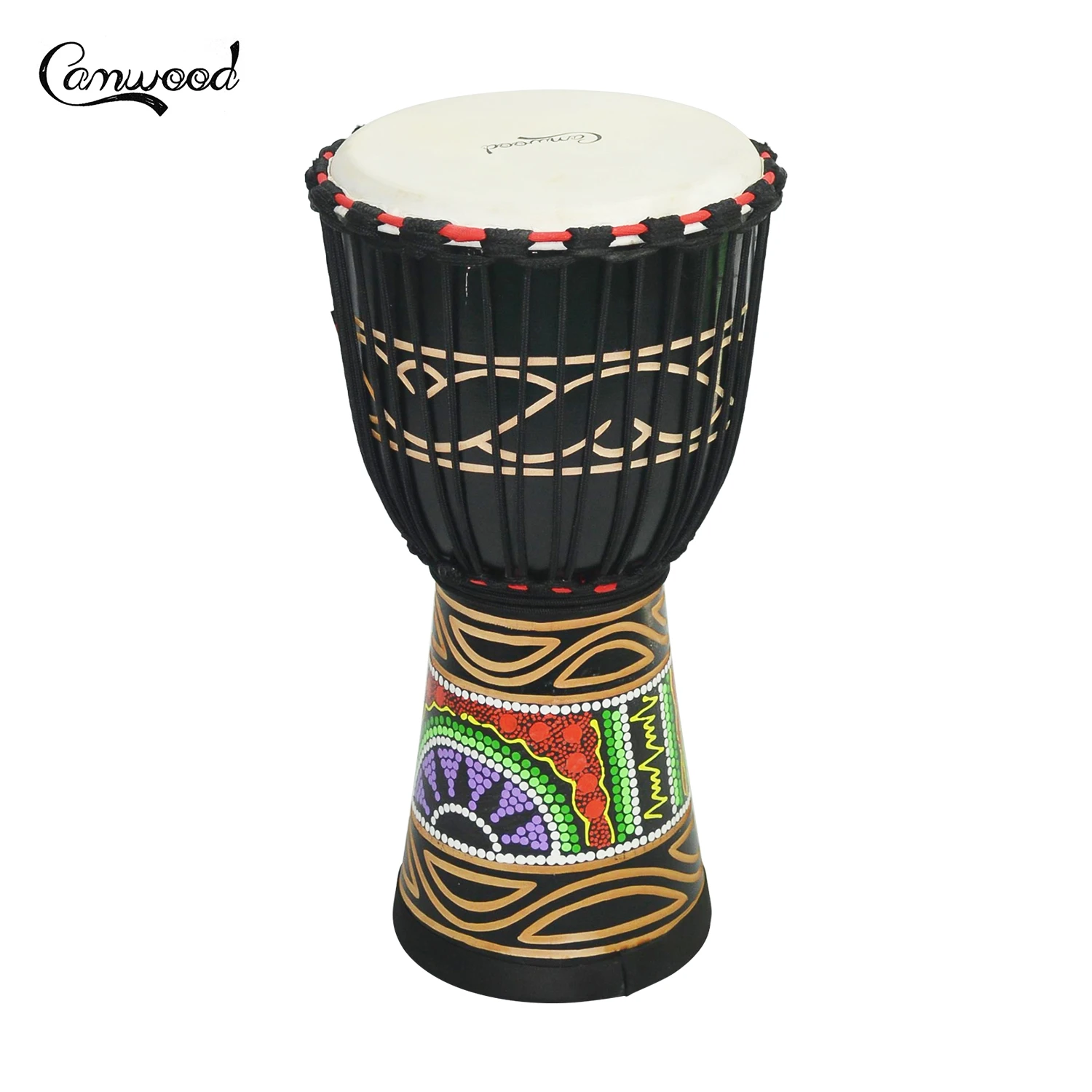 Tijd Golf Bende Camwood Houten Afrikaanse Trommel Djembe Congo Percussie Muziekinstrument  Mahonie Materiaal 10 Inch Met Kleurrijke Patronen|Trommel| - AliExpress