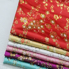 Античная жаккардовая парча металлическая шелковая ткань Cheongsam BJD платье монгольский халат материал Декоративные Diy ткань сливы