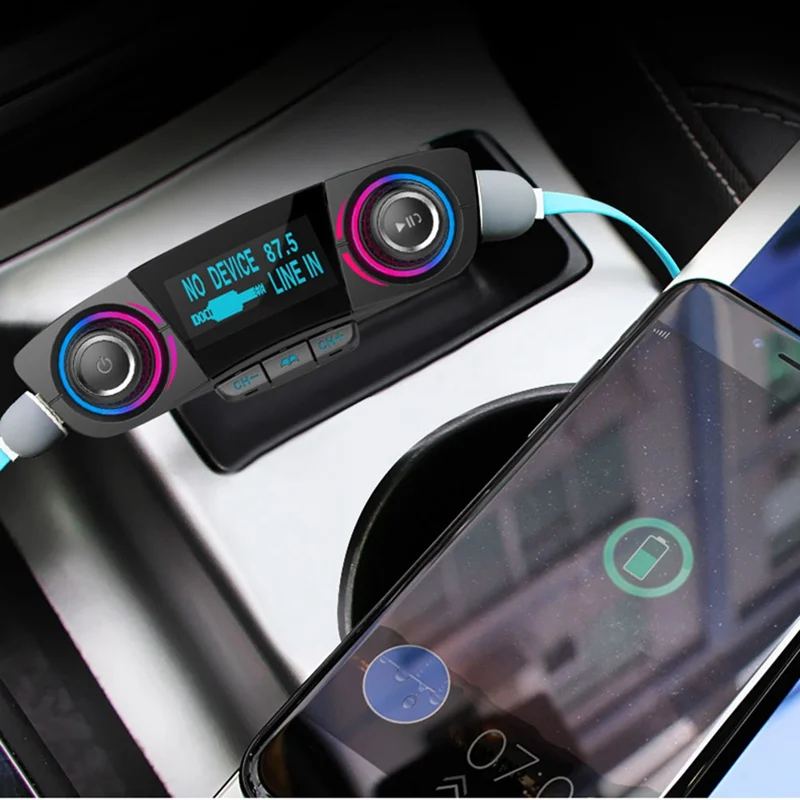 Bluetooth автомобильный комплект громкой связи FM передатчик MP3 музыкальный плеер 5V 2.1A зарядных порта USB для автомобиля Зарядное устройство
