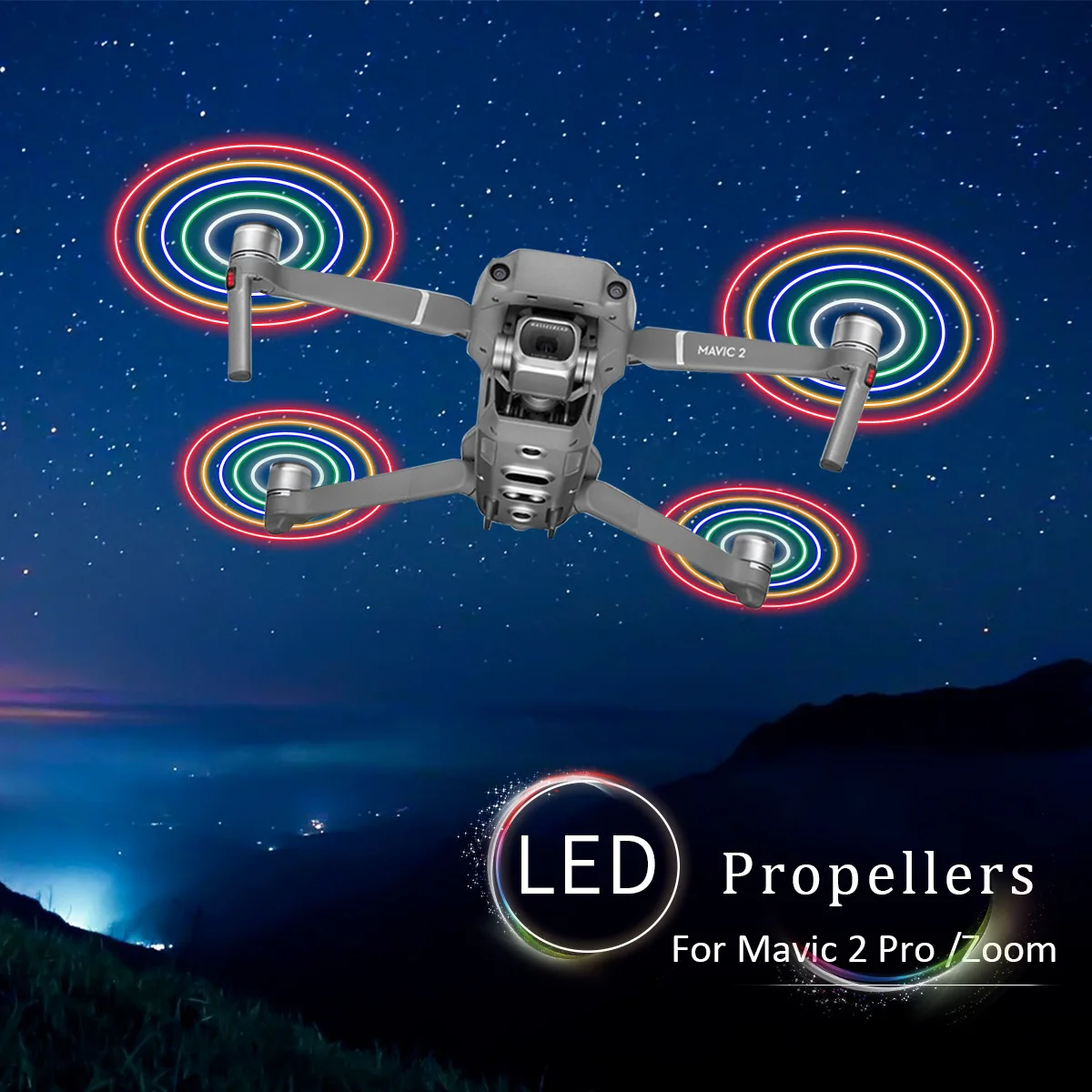 

Startrc Flash Circle Propeller LED Light Shining Blade Applicable DJI Unmanned Aerial Vehicle YULAI 2 Mavic 2 Accessories