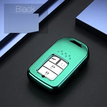 

TPU+Carbon fiber grain Key Cover Key Case For Honda Accord Civic 2018 2019 Odyssey CRV Pilot HRV Vezel City keyless entry