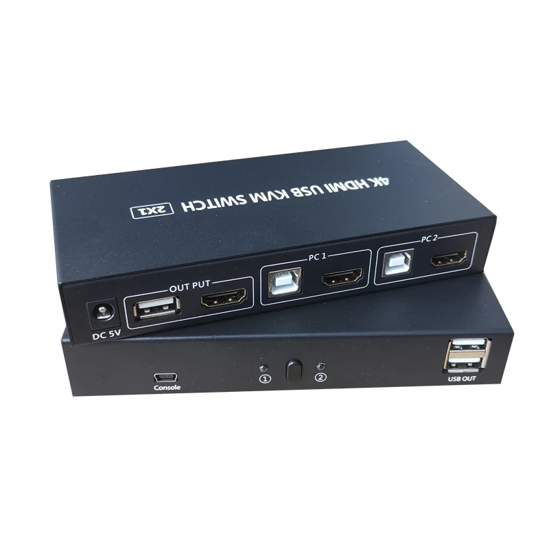 Hdmi kvm переключатель 2 в 1 выход 4k hdmi коммутатор компьютерный хост HDMI мышь