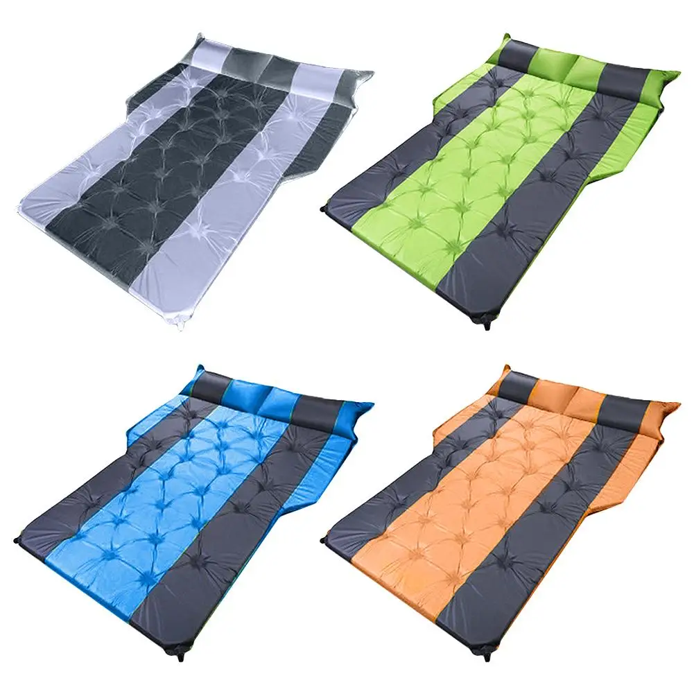  Cama inflable para coche, colchón de coche, fila trasera,  almohadilla para dormir, cama de aire todoterreno, colchoneta de  campamento, colchón de aire, accesorios para automóviles, color azul :  Deportes y Actividades