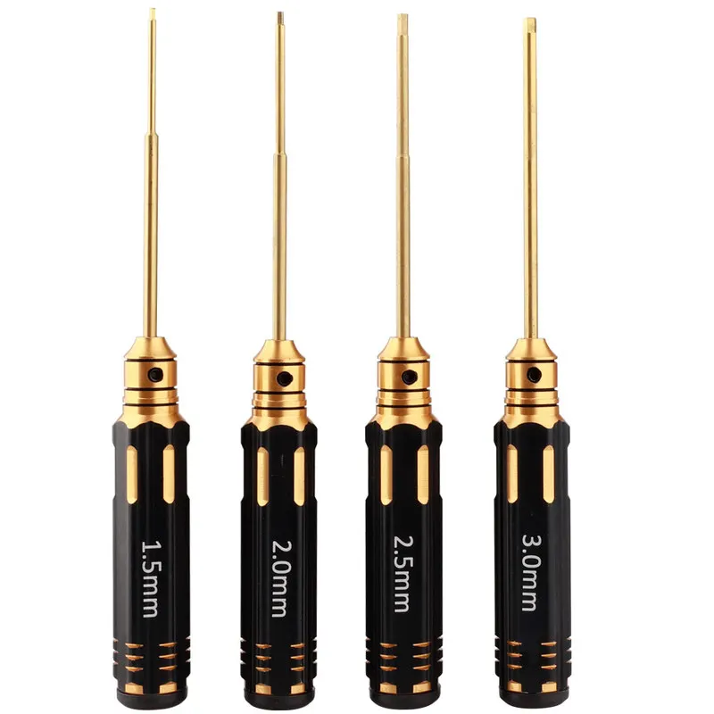 1.5mm 2.0mm 2.5mm 3.0mm Phillips Screwdriver Cross Screw Driver Non-slip Titanium Plating Process Repairing Tool for RC Aircraft |