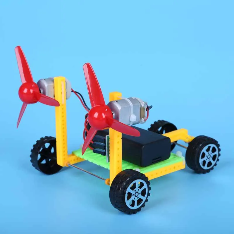 Дети DIY science and technology малое производство электрический ветер автомобиль учеников