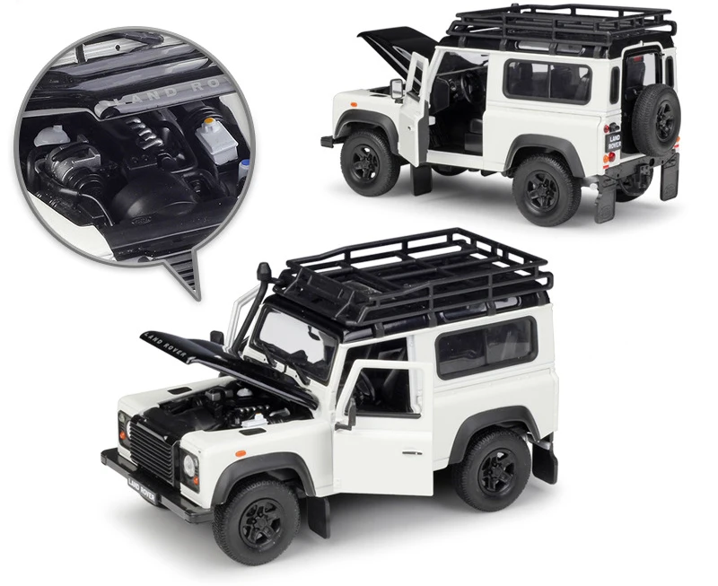 WELLY модель автомобиля из сплава масштаб 1:24 литая машина симулятор Land Rover Defender