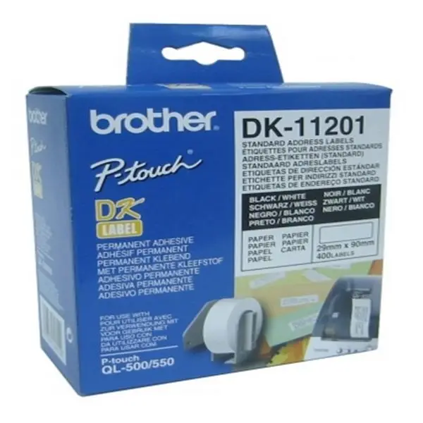 Этикетки для принтера Brother DK11201 29x90 мм белые|Бумага офисной техники| |