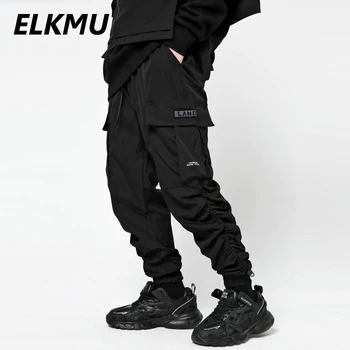 

ELKMU Black Harem Pants Men Joggers Streetwear 2020 Hip Hop Casual Cargo Sweatpants Trousers Tatical Pants Male Harajuku HE186