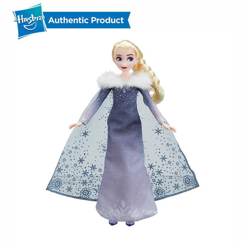 Hasbro Disney Frozen Musical Elsa Birthday Present Frozen Toys Girl Kid Toy Doll Collection Model Ccostumes Sledding Adventures