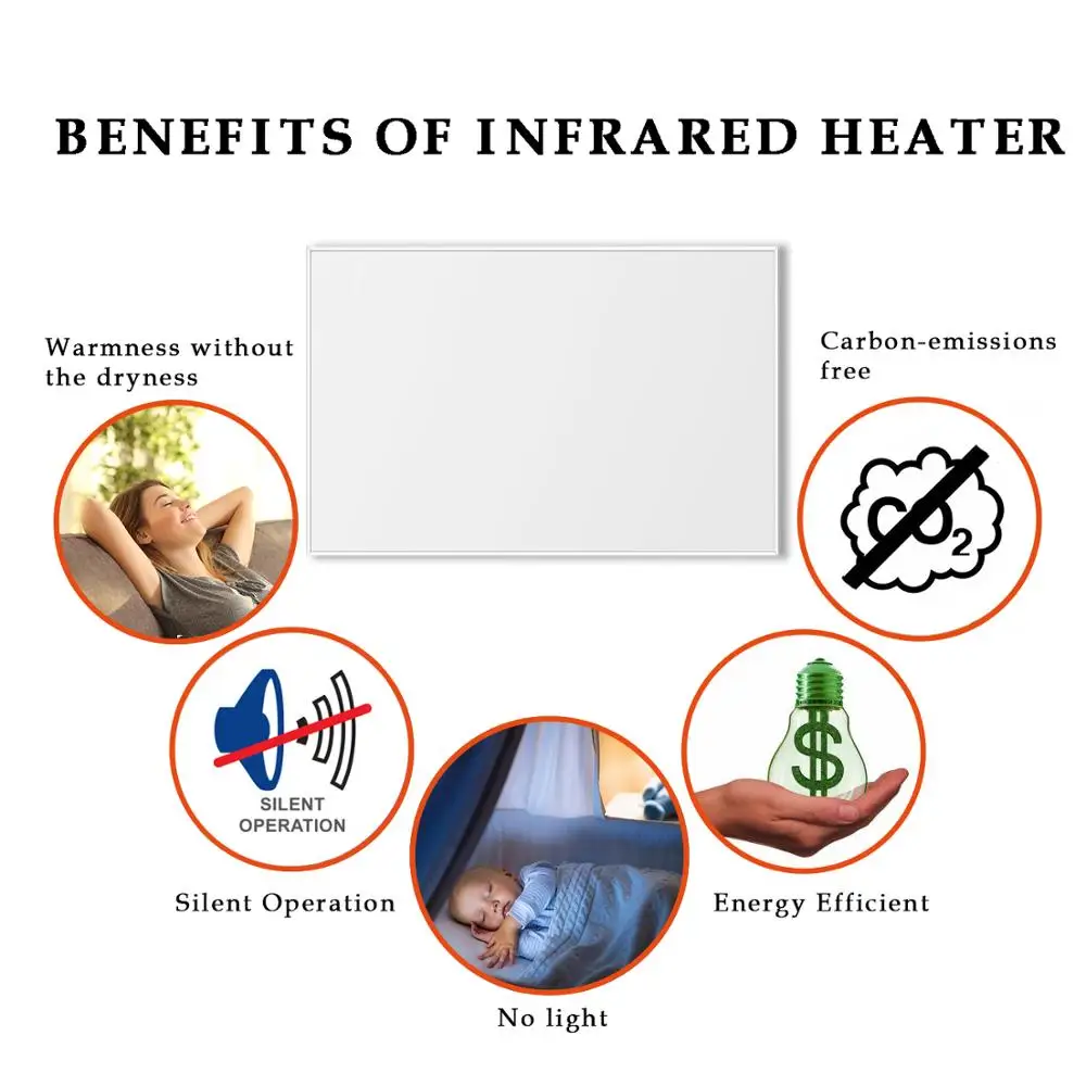 5 шт./лот 450 Вт инфракрасный обогреватель панель углеродный кристалл нагревательная панель домашний офис Йога Студия Отопление решение 500*900 мм