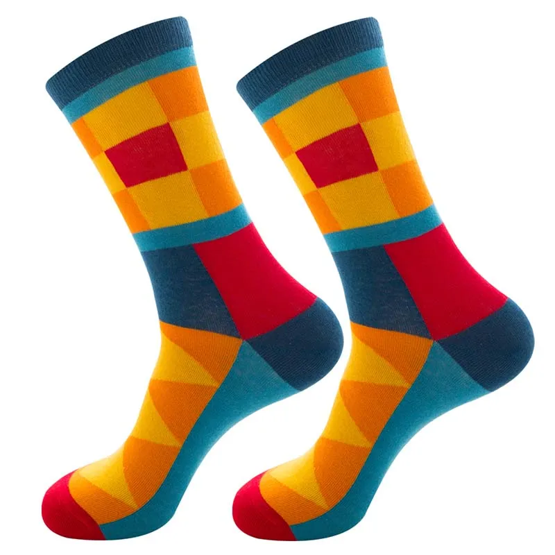 Women Colorful Combed Cotton Socks Shark Skull Pattern Long Tube Happy Men Socks Novelty Skateboard Crew Casual Crazy Socks - Color: 25