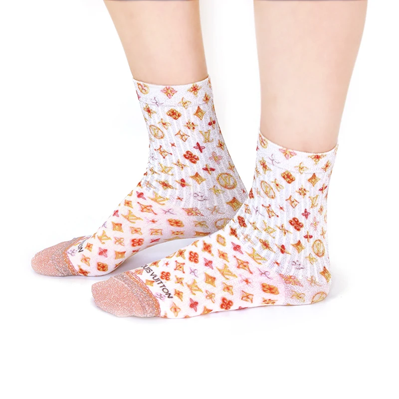 Модные Цветные нарисованные носки для женщин, хип-хоп смешные носки Харадзюку, уличная одежда, длинные носки, Calcetines Mujer