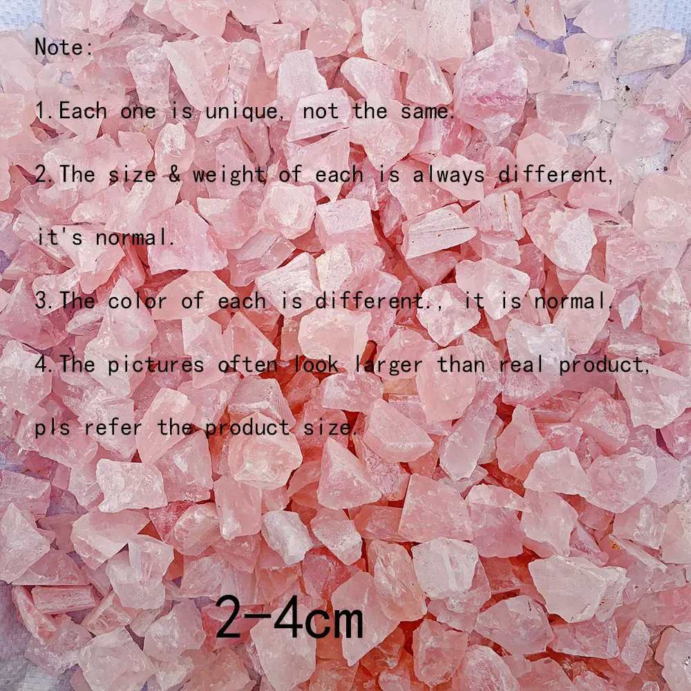 50g Lot Bulk Random Natural Pink Rose Quartz Rough Raw Crystal