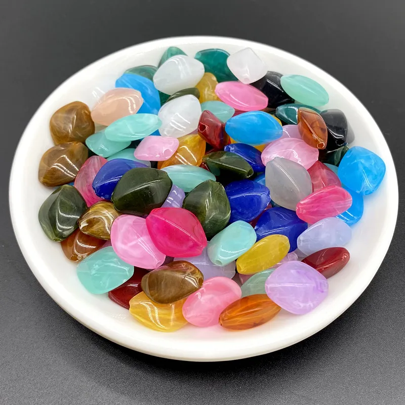 Acrylic Beads Stone Beads Acrylic Craft Beads 20pcs/lot 13x16mm Imitation Natural Stone Clouds Effect Acrylic Beads For Jewelry Makeing Bracelet necklace DIY Accessory #Ro02