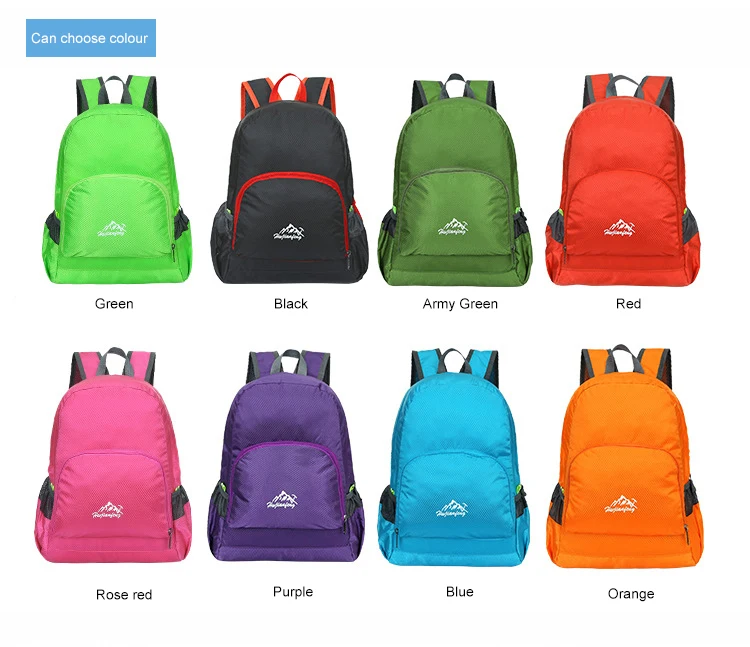 Etto Outdoor Movement Fold Backpack Super Light Waterproof Folding Bag Travel Camping Mountain Climbing Portable Fold Backpack