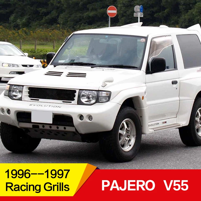 Подходит для гоночных грилей mitsubishi pajero V55, 1996 год, переоборудование передней центральной гоночной решетки, аксессуары, без логотипа автомобиля