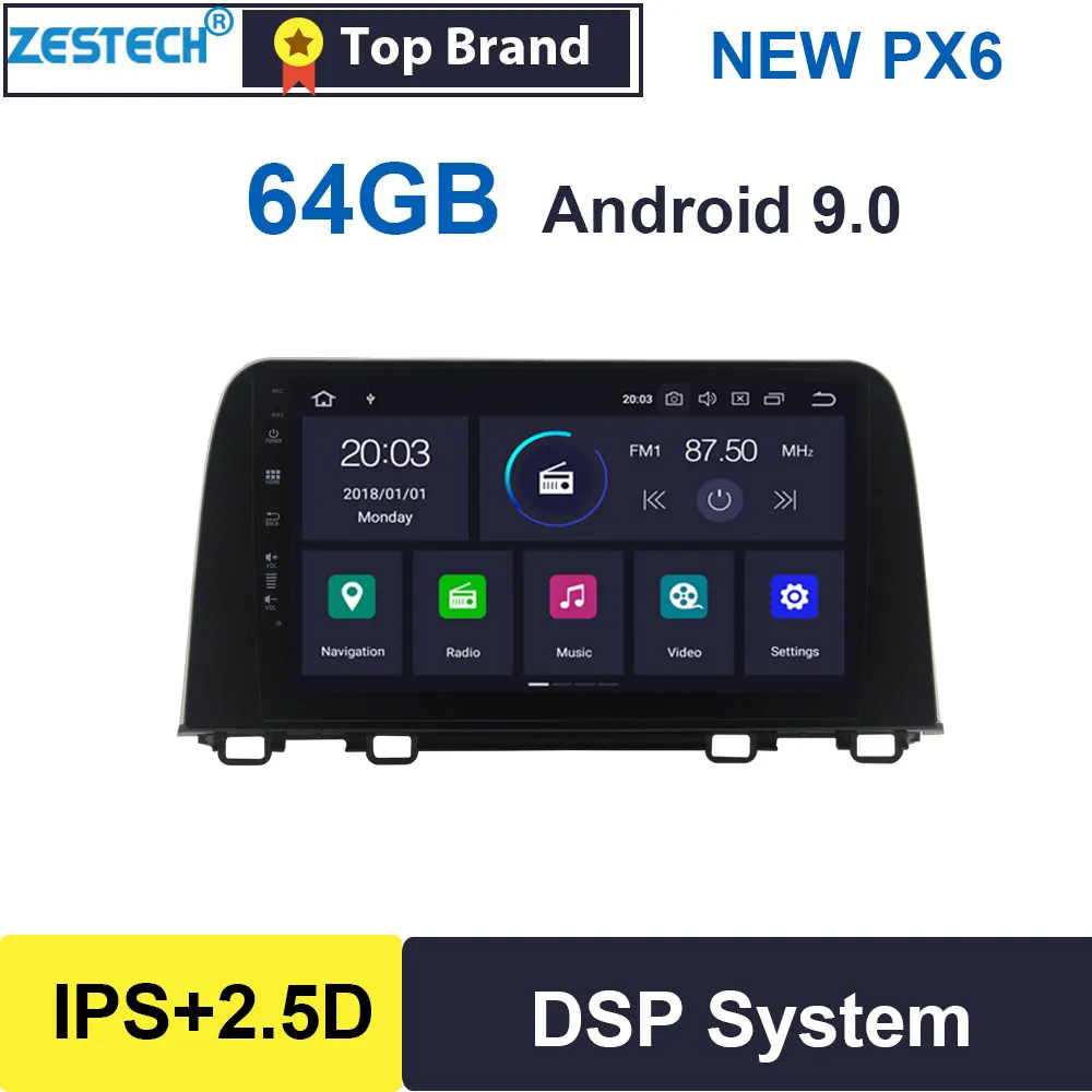 1 din Android 9,0 ips 2.5D " gps Радио автомобильный dvd-плеер для Honda CR-V CRV головное устройство автомобиля gps DVD мультимедиа SWC DSP