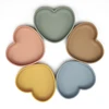 High Quality Silicone Feeding Solid Food Plates Dining Appliance Heart-Shaped Bowl With Suction Cup Children's Tableware 1