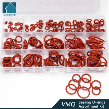 

225PCS/1BOX PCP Paintball O-ring Red Gasket Replacements Durable Socket Silicone Sealing O-rings Quick Couplers Fitting 15 Sizes