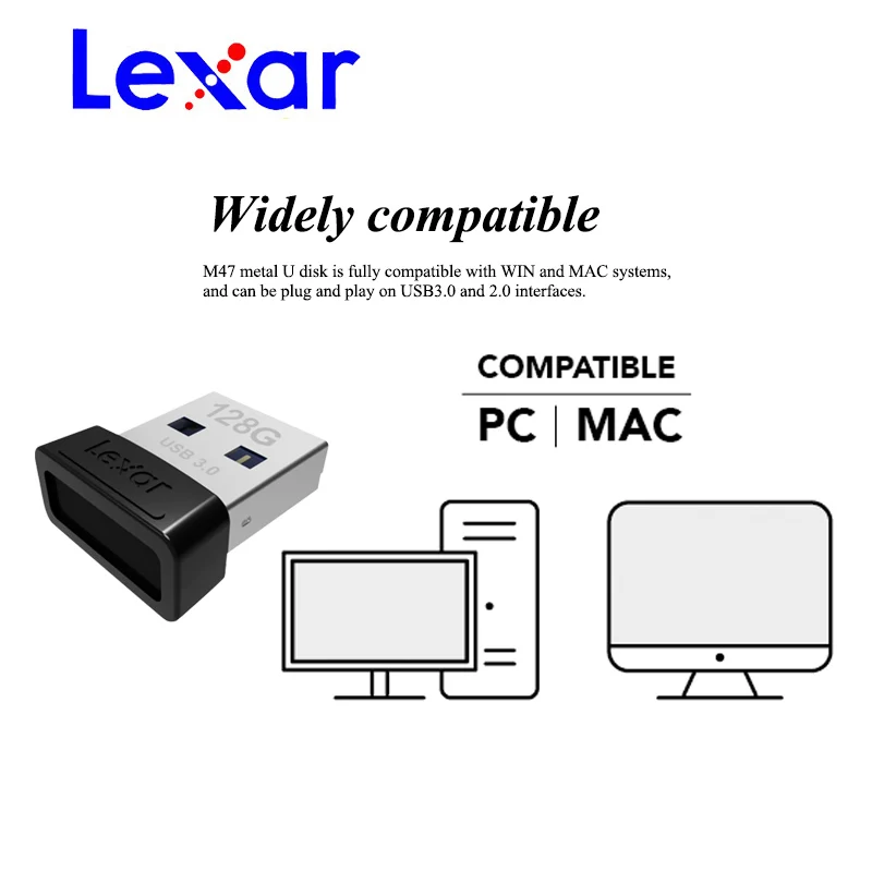 Оригинальный USB флеш накопитель Lexar S47 3 1 дюйма 128 ГБ максимальная скорость чтения